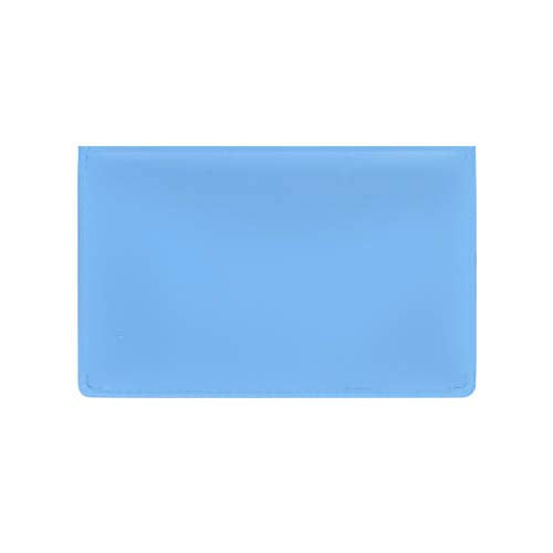 StoreSMART - Powder Blue Folding Business Card Holders - 50 Pack - Polypropylene Plastic