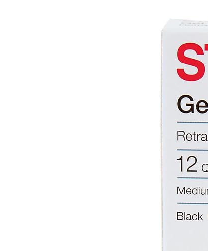 Staples Aura Retractable Gel Pens, Medium 0.7mm, Black Ink, 36-Pack