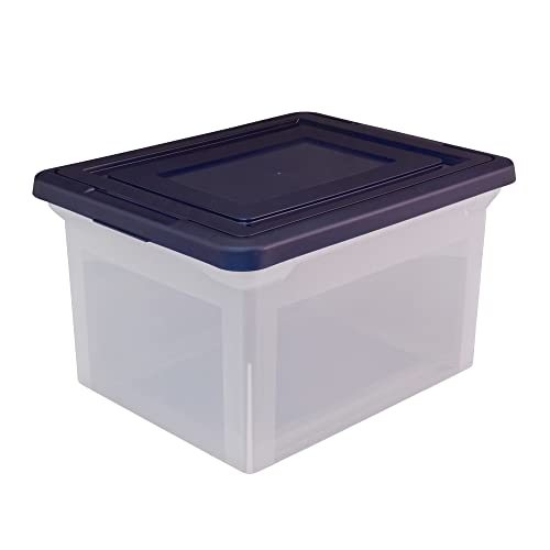 Office Depot Stackable File Tote Box, Letter/Legal Size, 10 13/16in.H x 14 1/8in.W x 18in.D