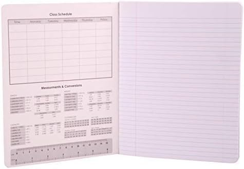 Mintra Office Composition Books - Sturdy Flexible Cover (1 Pack, Black Marble Comp - College Ruled)