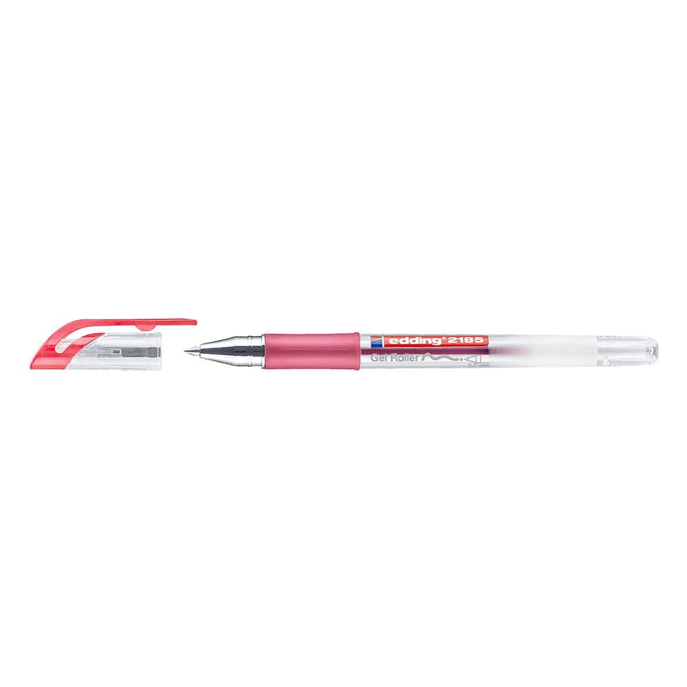 edding 2185 gel roller - red - box of 10-0.7 mm - gel pen for writing, drawing, colouring mandalas