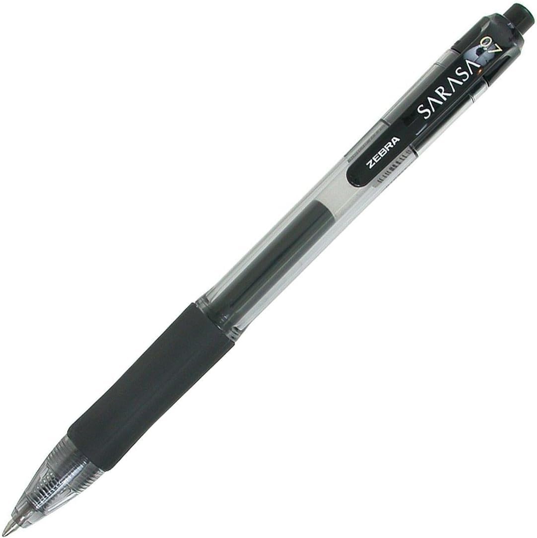 Zebra Pen Sarasa Dry X20 Retractable Gel Pen, Medium Point, 0.7mm, Black Ink, 10-Pack (Packaging