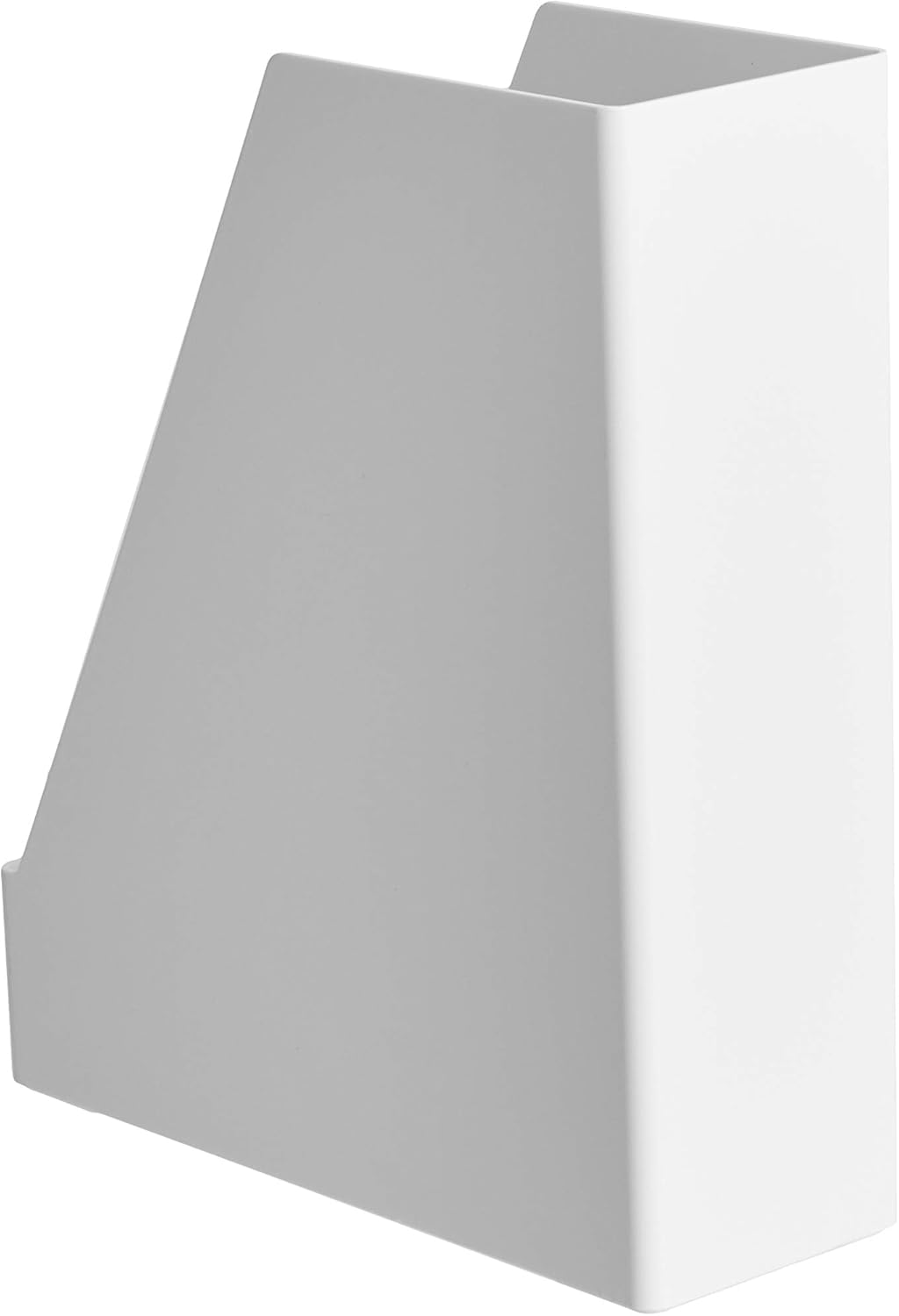 Amazon Basics Rectangular Plastic Desk Organizer, Magazine Rack, White, 2-Pack Temp