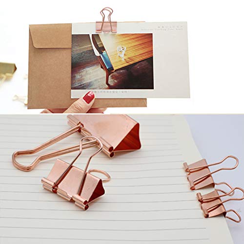 Zoohot Binder Clips Paper Clamps Assorted Sizes 45 Count, 2 inch, 1.25 inch, 0.98 inch, 0.75 inch