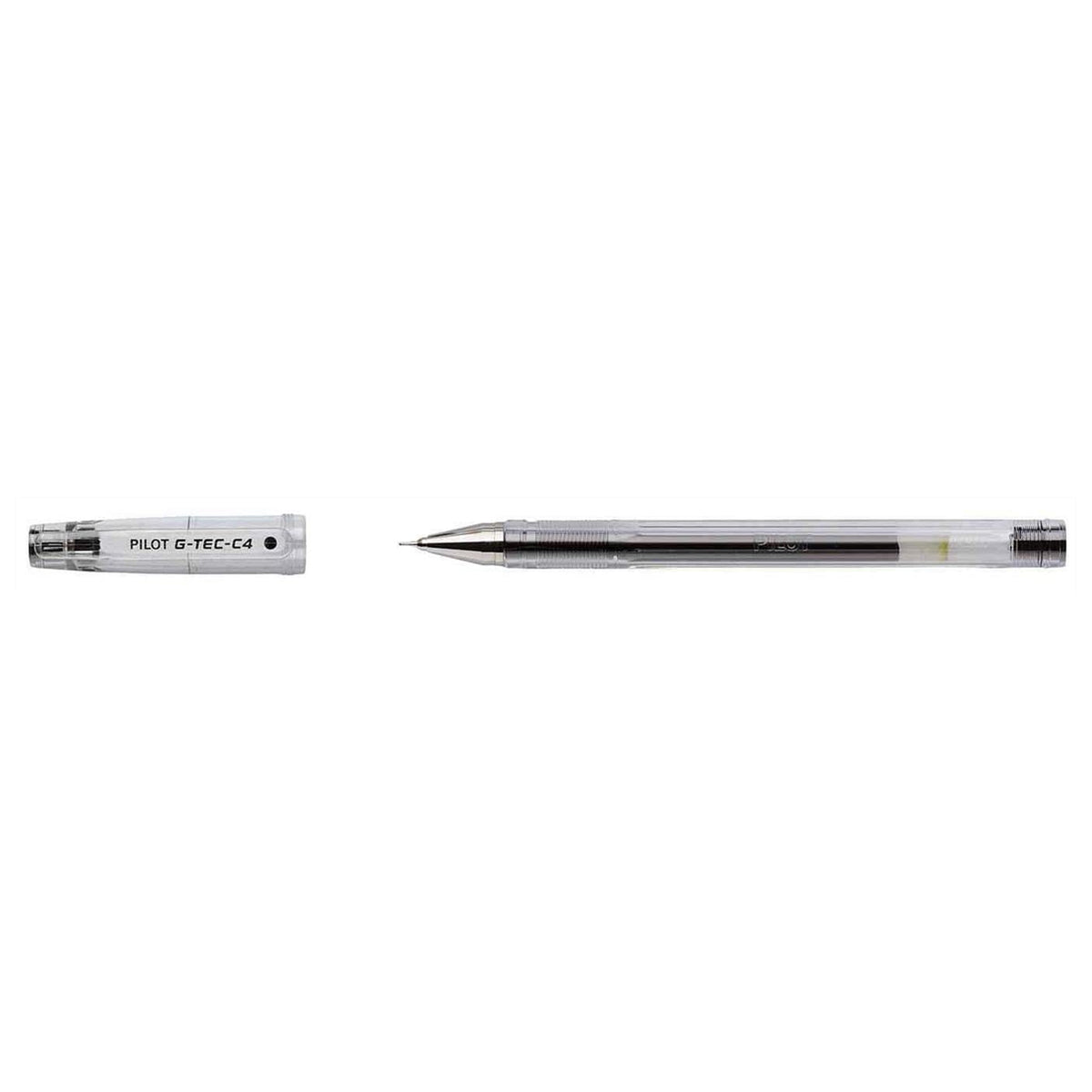 Pilot G - Tec C4 Gel Microtip Rollerball Pen, 0.4 mm Tip - Black, Pack of 3