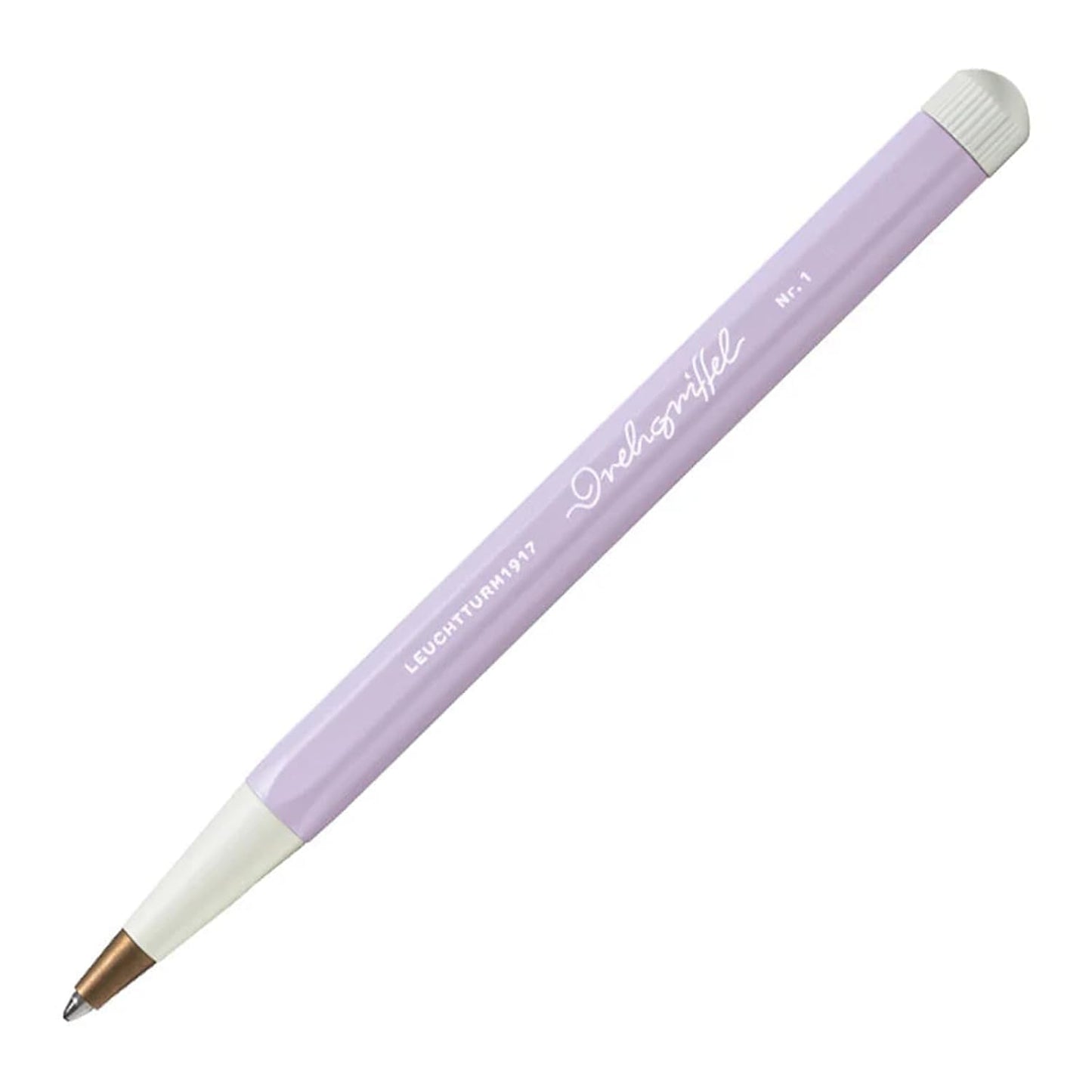 LEUCHTTURM1917 - Drehgriffel Writing Pen (Lilac) - Ballpoint Pen with Royal Blue Ink Included