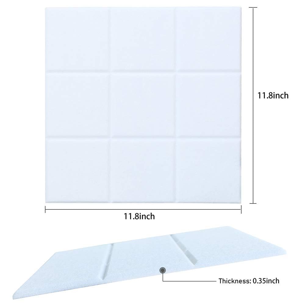 Uoisaiko Large Cork Board Felt Board Tiles for Walls with 30 Push Pins, 11.8"x11.8" Pack of 6 Pin