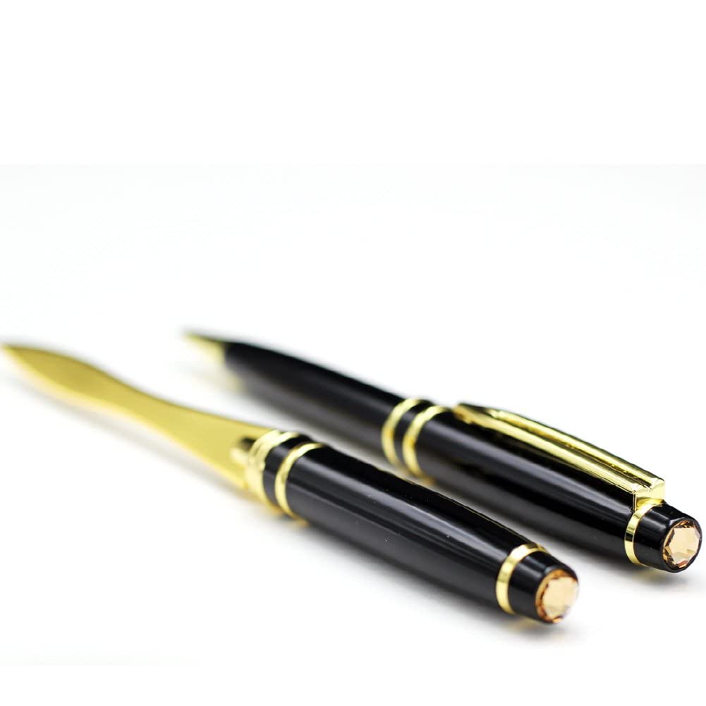 Sotania Custom Engraved Executive Pen Gift Set – Personalized Brass Ballpoint Pen with Matching