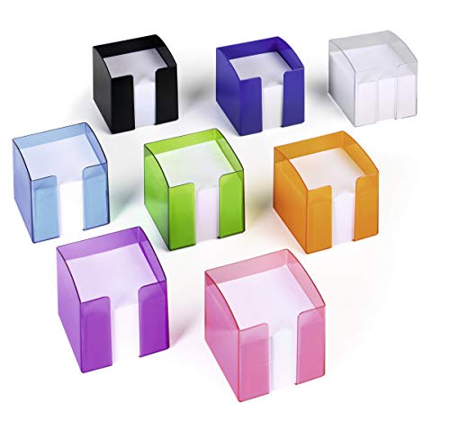 Durable Trend Note Box with 800 White Paper Notes - Opaque Blue