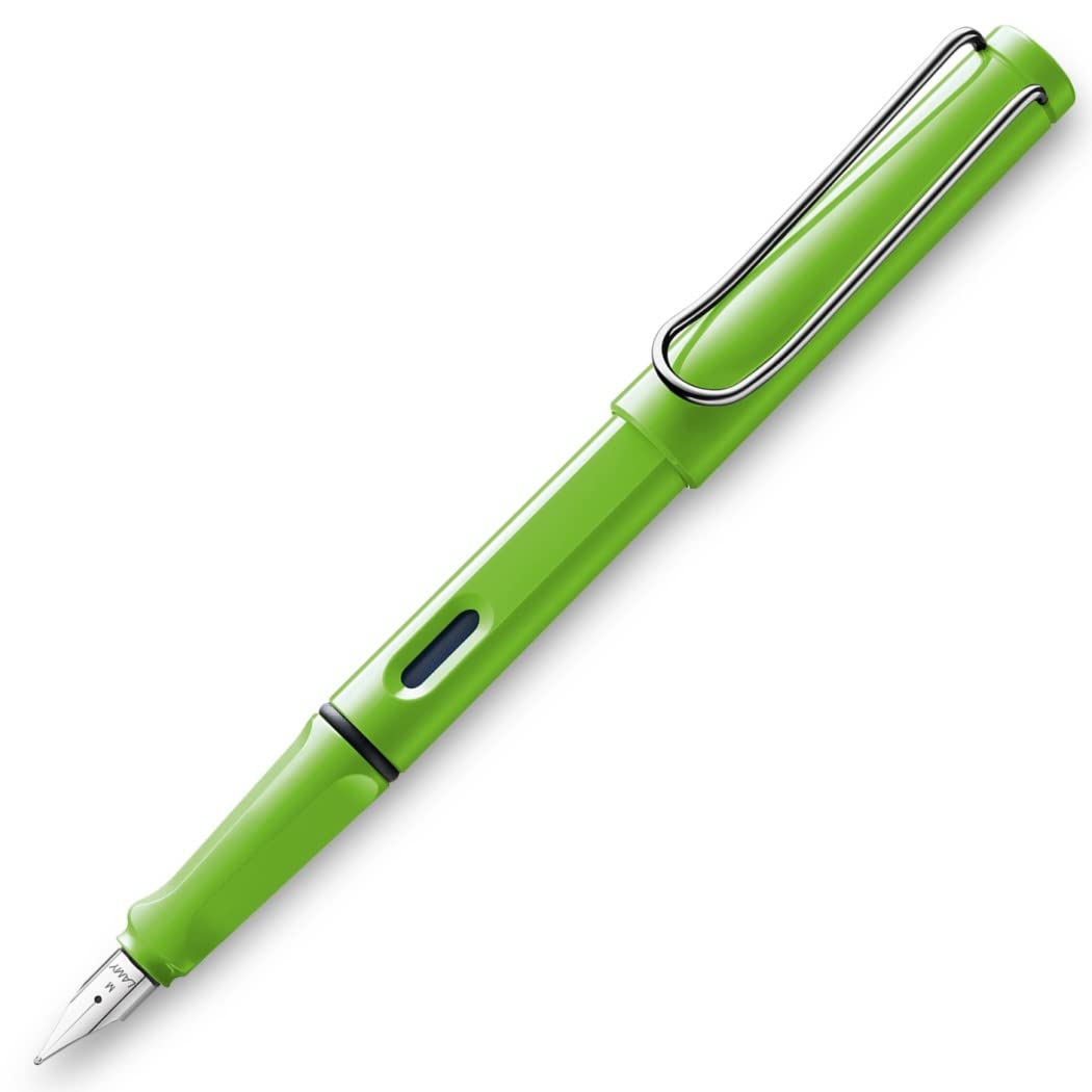 LAMY L13GN-F Fountain Pen, F, Fine Point, Safari, Green