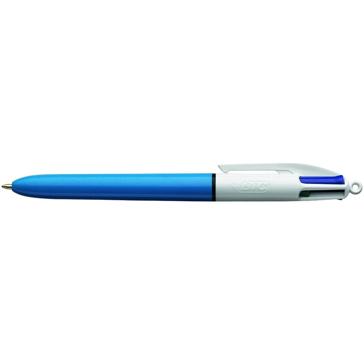 BIC 4-Color Ballpoint Retractable Pen, Assorted Ink, Medium, Pack of 12