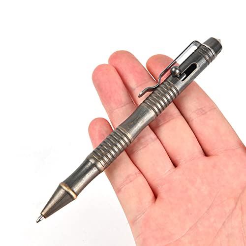 SMOOTHERPRO Solid Brass Bolt Action Pen,Compatible with Parker,Retro Black