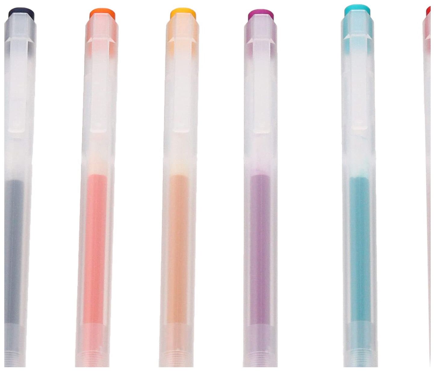 MUJI Smooth Gel Knock Type Pen 0.5mm 10 Colors Set (Japan import)
