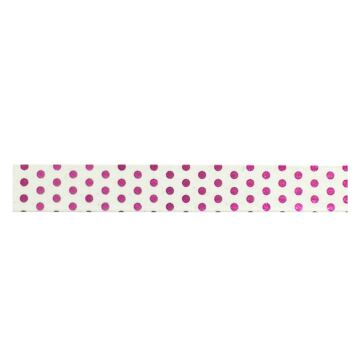 Wrapables Colorful Washi Masking Tape, Metallic Mini Fuchsia Dots