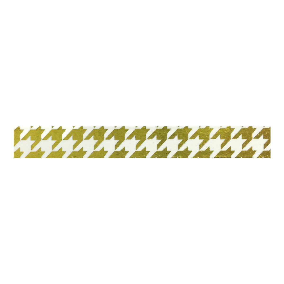 Wrapables Colorful Washi Masking Tape, Metallic Gold Houndstooth