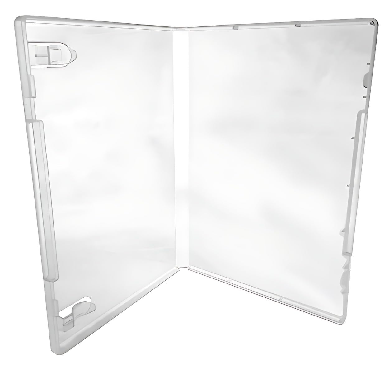 CheckOutStore (50) Plastic Storage Cases for Rubber Stamps with 2 Booklet Clips, 1/2" (14mm) inch