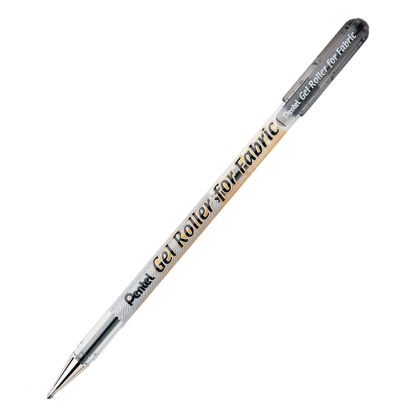 Pentel Gel Roller for Fabric, 1.0mm, Bold Lines, Permanent, Black Ink, Box of 12 (BN15-A)