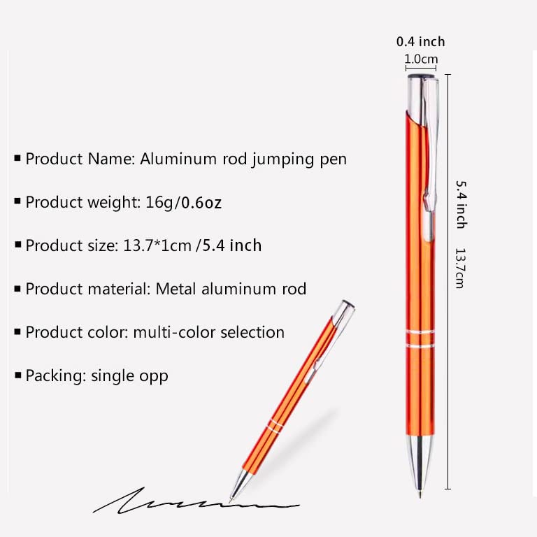 AOK 50PACK Personalized Pens Custom Black writing - Metal Name pens - Laser Engraved with Your Text