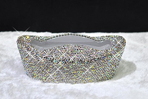 Bestbling Pure Handmade Bling Rhinestones Stainless Steel Metal Business Card Holder