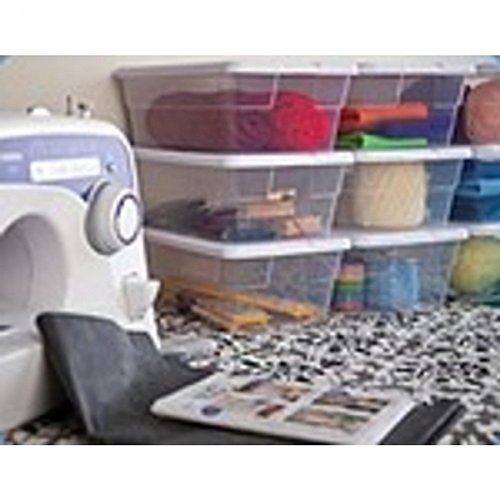STERILITE Storage Box 13.5" X 8.3" X 4.8", 6 Qt. Clear - Pack of 12