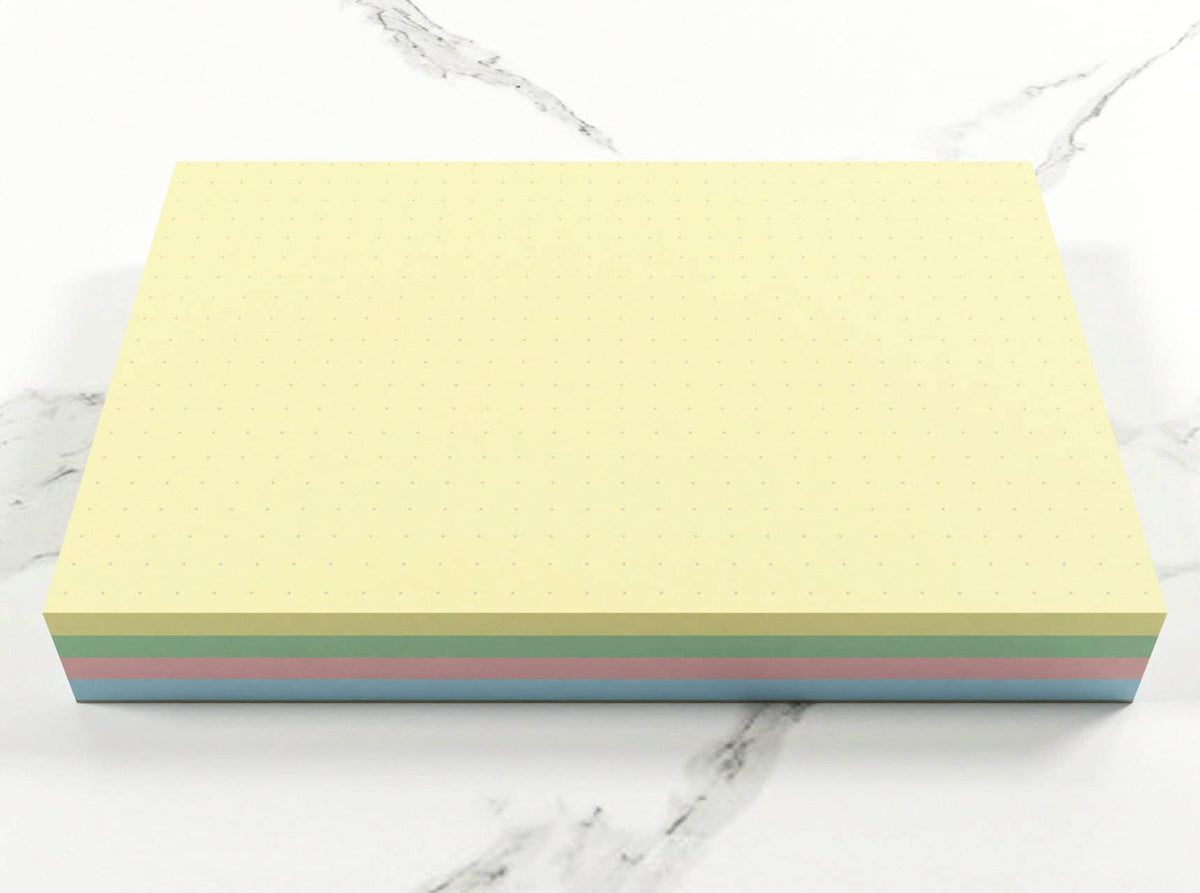 Luxpad Revision A6 Flash Cards - 5mm Dot Grid (100 Cards) Assorted Colours
