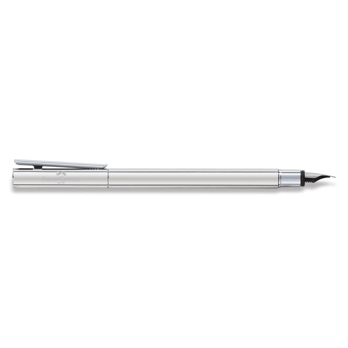 Faber-Castell Neo Slim 342002 Fountain Pen Stainless Steel Nib Width EF Shiny Silver