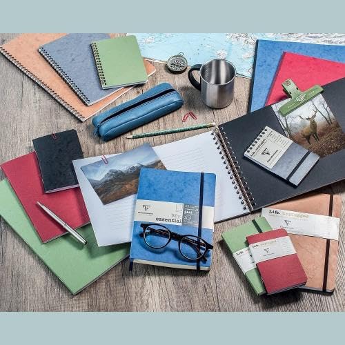 Clairefontaine 77024C Collection Age Bag A Small Round Pencil Case in Genuine Blue Lambskin - 18.5