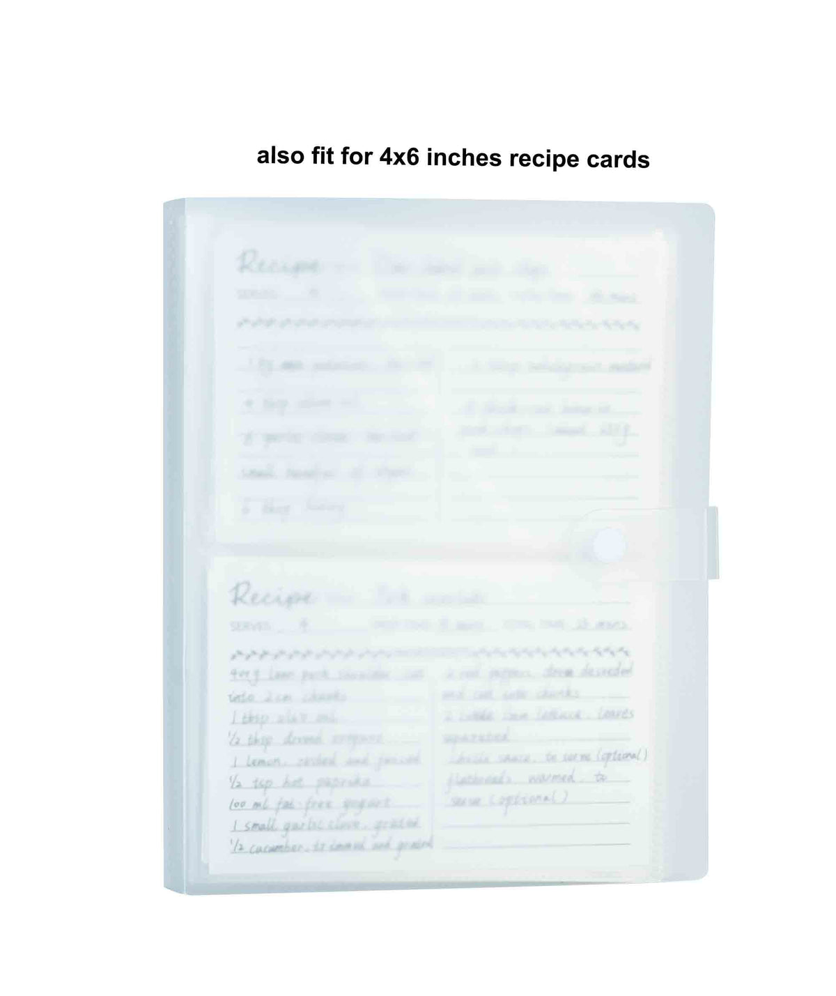 YOAVIP 4x6 Index Cards Clear Plastic Holder Organizer Pouches Book Binder 40 Page Hold 160 Cards 2