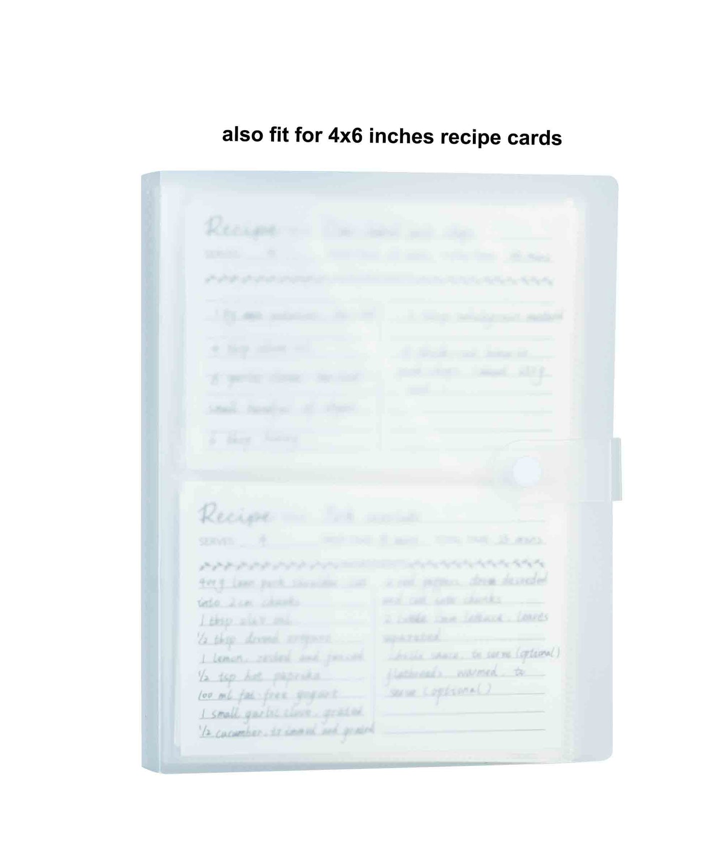 YOAVIP 4x6 Index Cards Clear Plastic Holder Organizer Pouches Book Binder 40 Page Hold 160 Cards 4