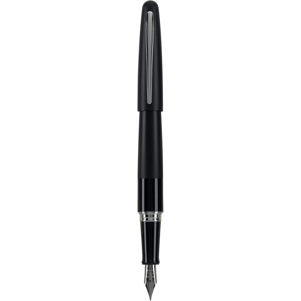 Pilot Metropolitan Collection Fountain Pen, Black Barrel, Classic Design, Medium Nib, Black Ink