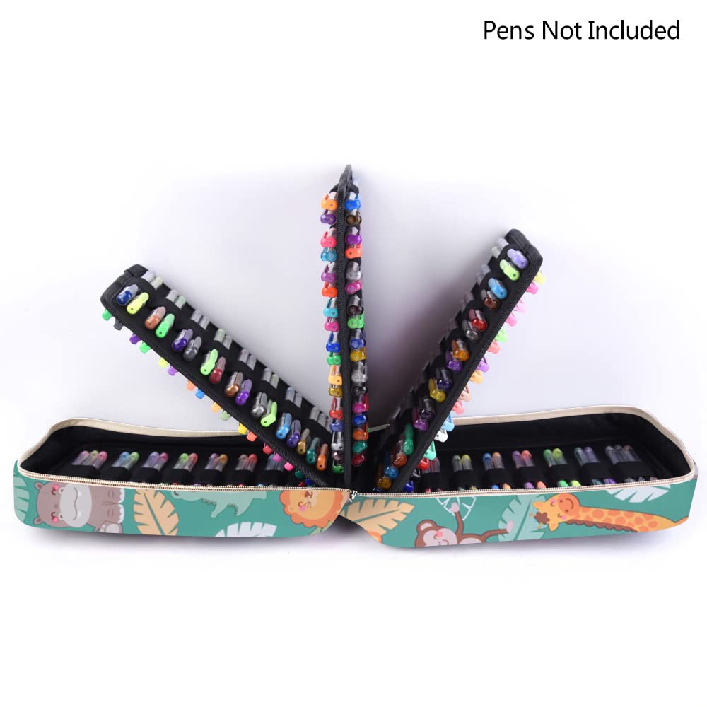 Pencil Case Holder Slot with Zipper Closure Large Capacity Pen Organizer