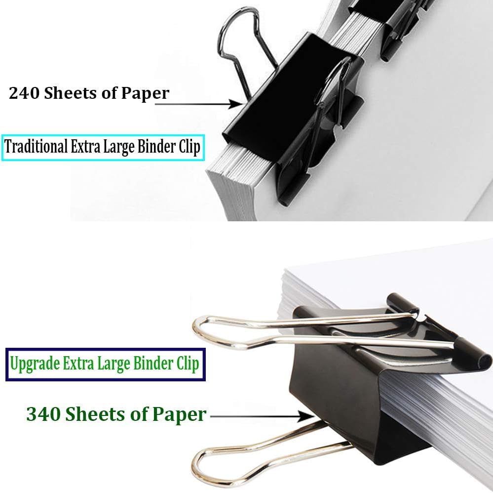 Ufmarine Extra Large Binder Clips 2.4 Inch Length, Jumbo Binder Clips for Office (36 Pcs)