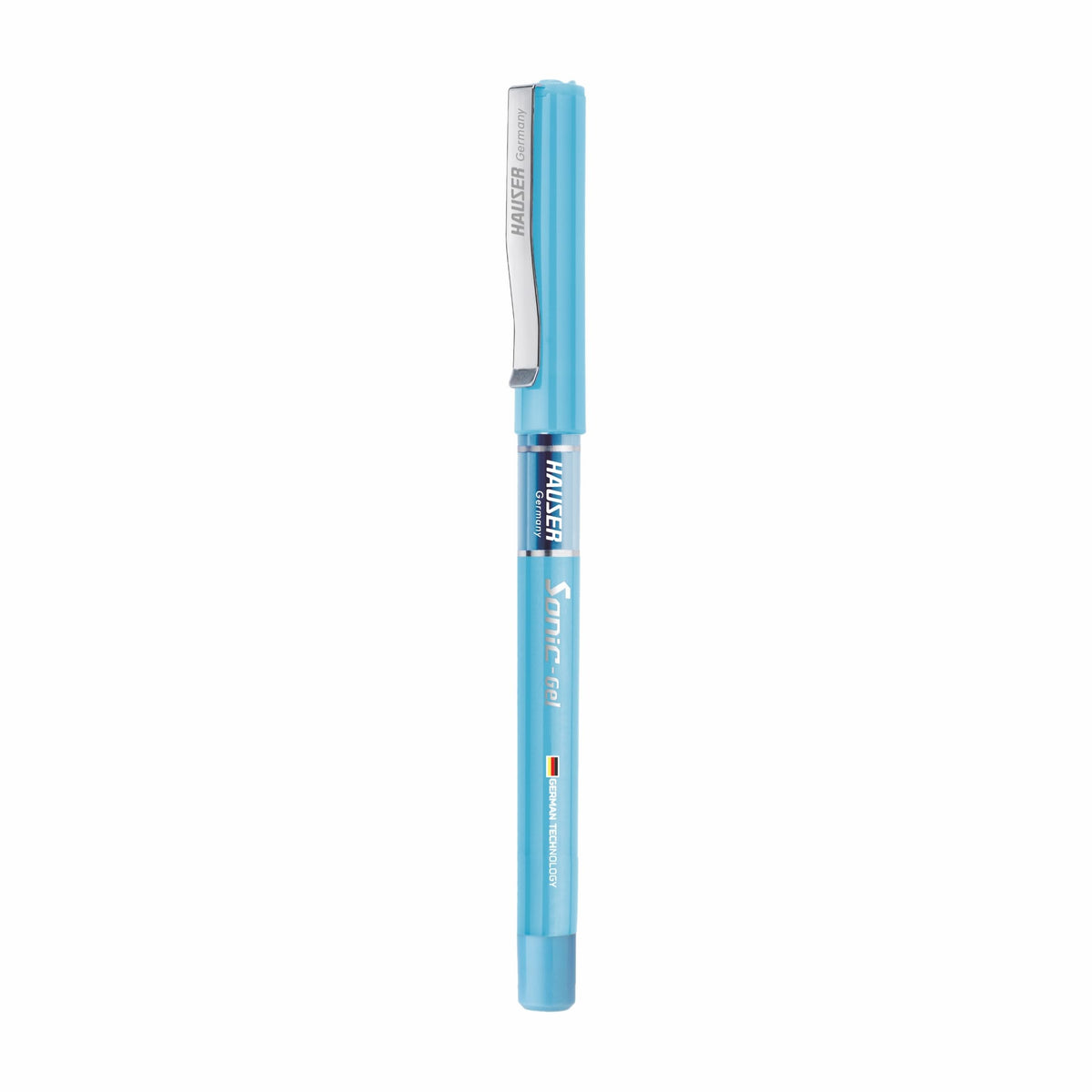 Hauser Sonic 0.55mm Gel Pen Box Pack | Attractive Foiled Body | Stylish Metal Clip | Refillable &