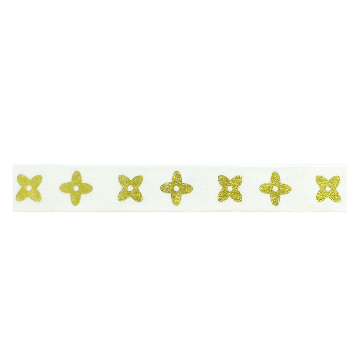 Wrapables Colorful Washi Masking Tape, Gold Flowers