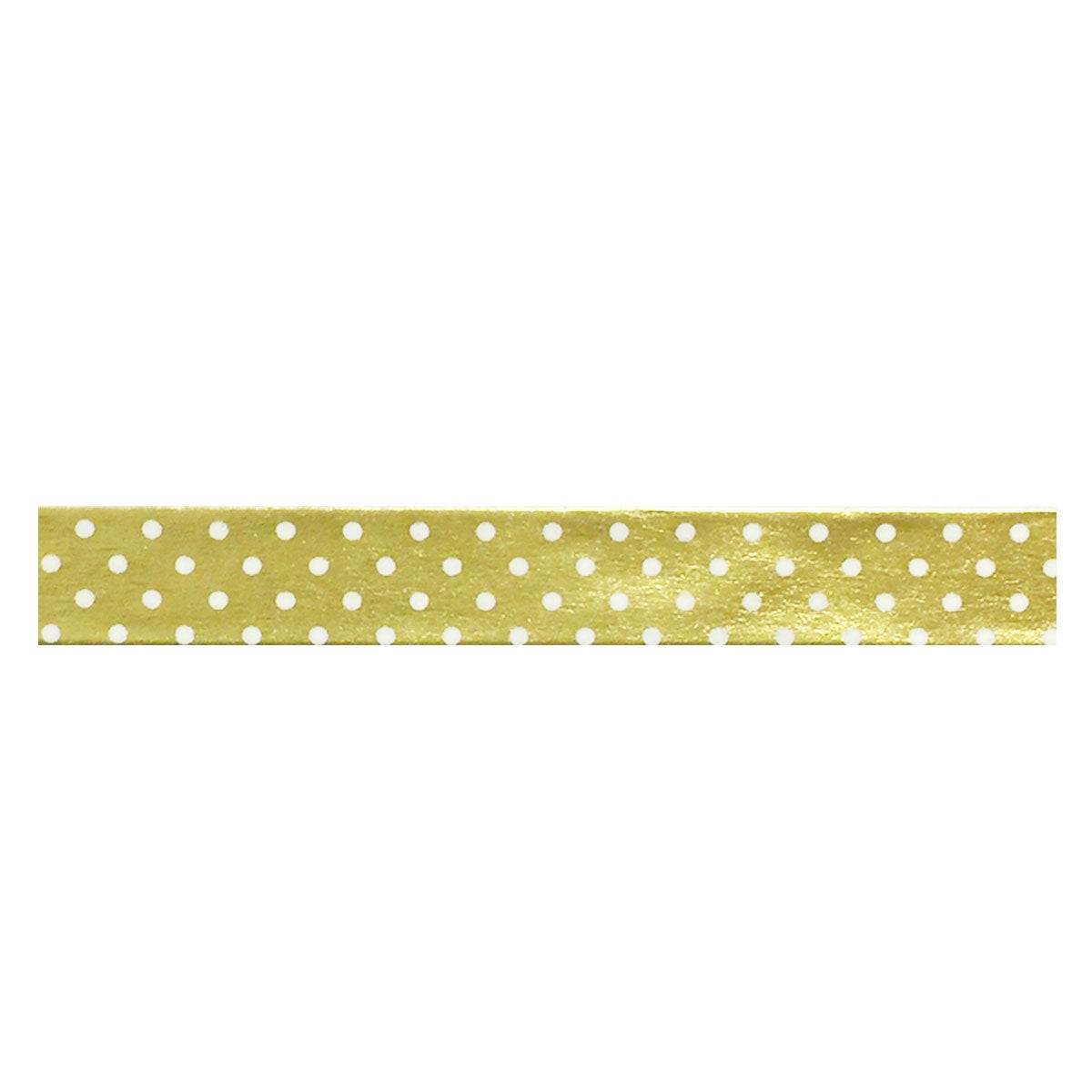Wrapables Colorful Washi Masking Tape, Metallic Gold Dots Small