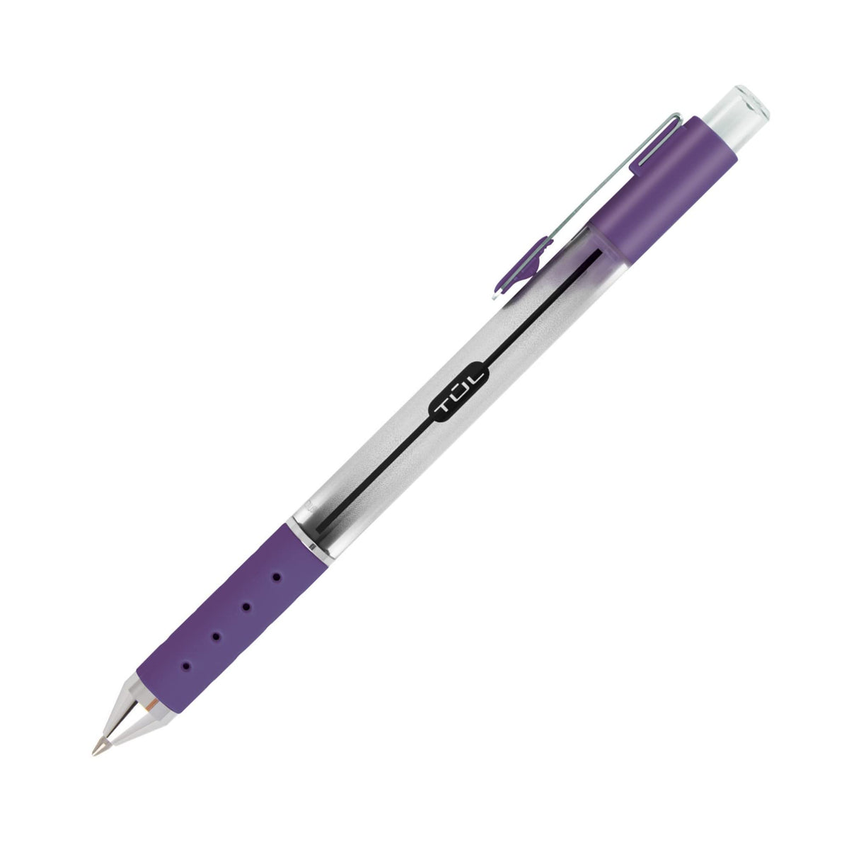 TUL Retractable Gel Pens, Bullet Point, 0.7 mm, Gray Barrel, Assorted Bright Ink Colors, Pack Of 8