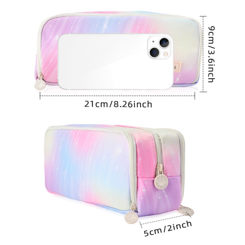 iSuperb Large Pencil Case 3 Compartments Pencil Pouch Big Capacity Pencil Bag Oxford Stationery