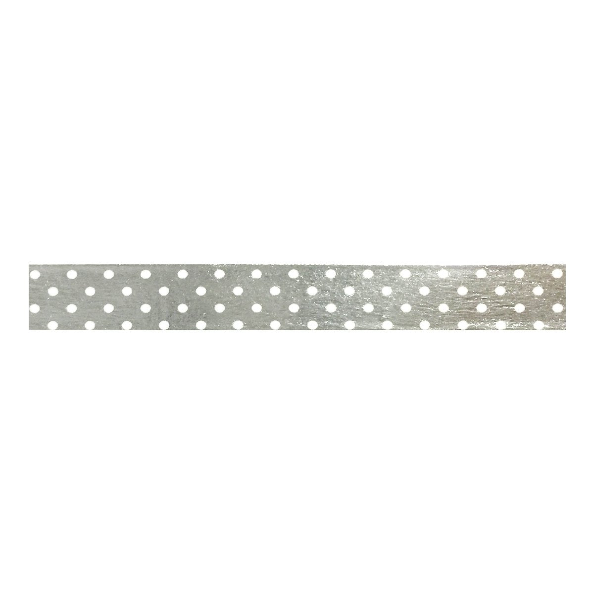 Wrapables Colorful Washi Masking Tape, Silver Dots