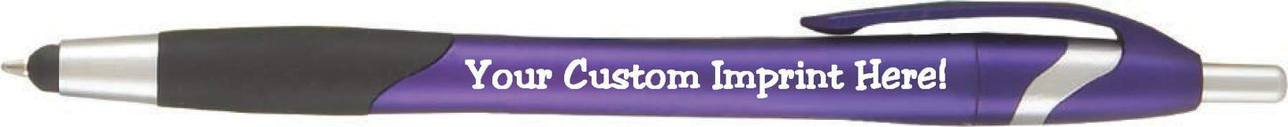 Express Pencils Personalized Pen w Stylus - The Glide Click action Custom - Black writing ink