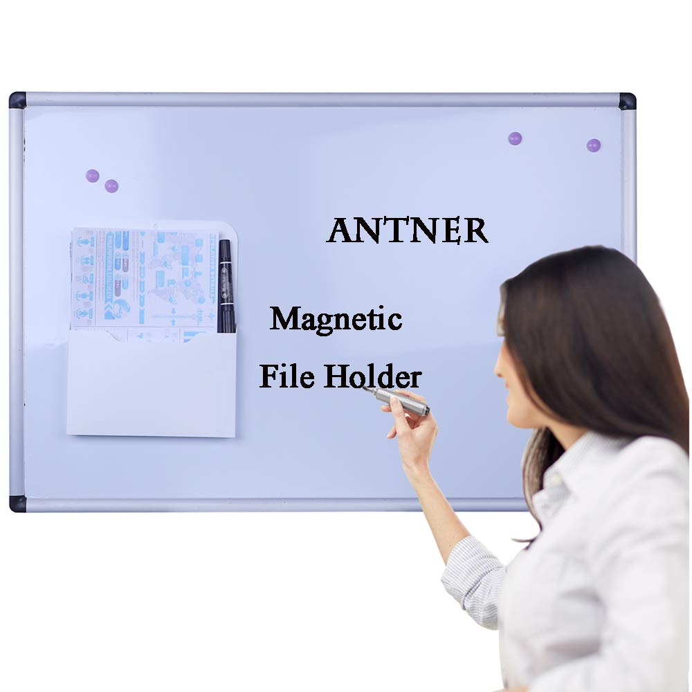 Antner 2 Pack Magnetic File Holder Letter Size Magnetic Wall File Organizer Office Supplies Mail