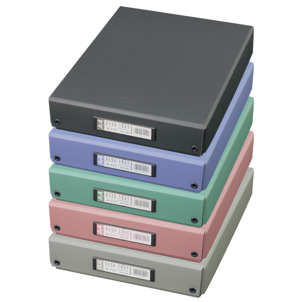Lihit Lab Desk Tray, Tool Box, Document Storage, A4, Off-White, A717 White