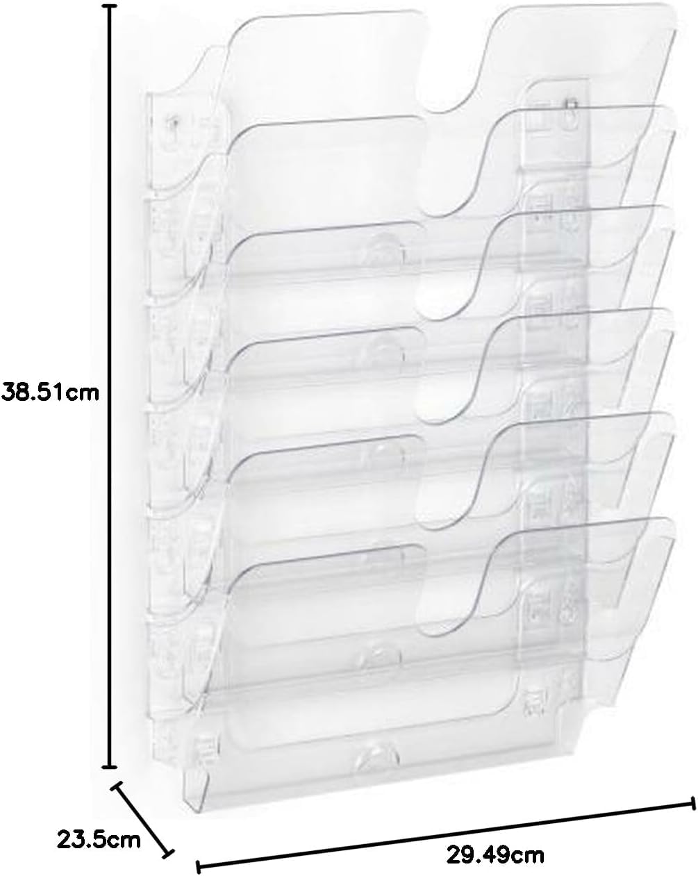 Durable FLEXIPLUS 6 A4 Landscape Literature Holder - Transparent - Easy to Install Wall Mounted