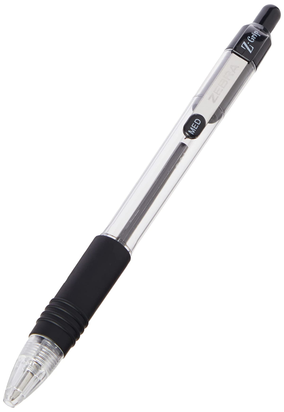 Zebra Grip Black Ballpoint Pens, Pack of 10