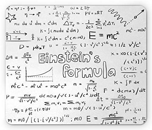 Lunarable Science Mouse Pad, Geek Nerd Culture Handwriting Style Physics Mathematics Formula