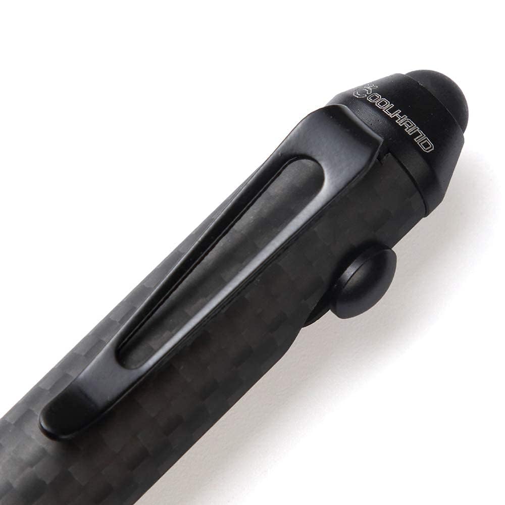 Cool Hand 4.5'' Rocket Carbon Fiber Bolt Action Stylus Ballpoint Pen, Black