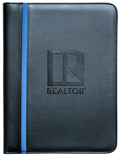 Calendars & More, Inc. Real Estate Agent Portfolio - Blue Faux Leather Wallet with Flash Drive