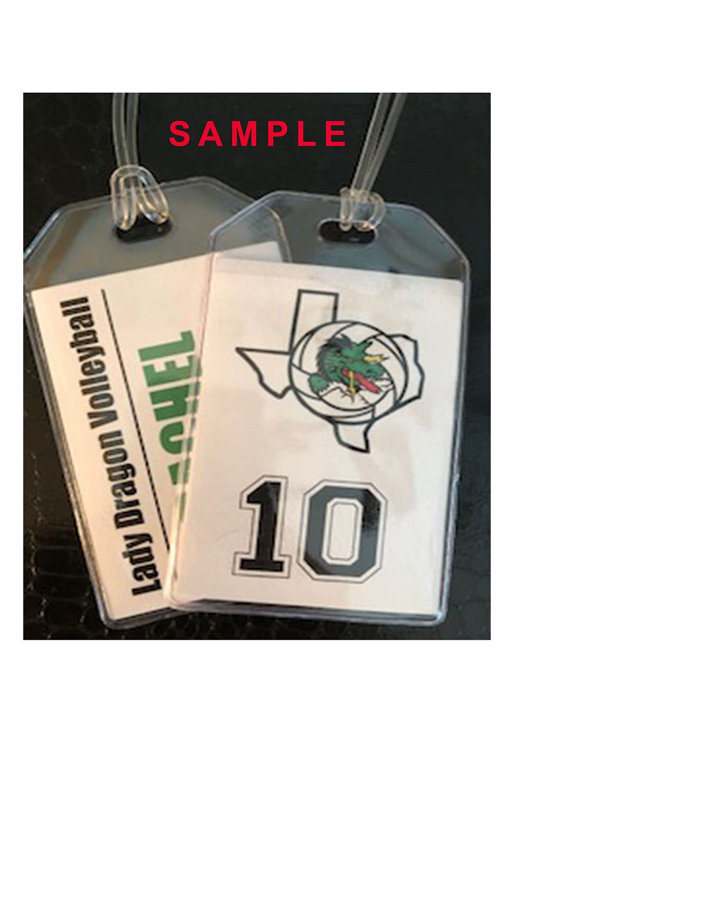 Clear Vinyl Luggage Tags with Loops & Name Cards (Set of 25)