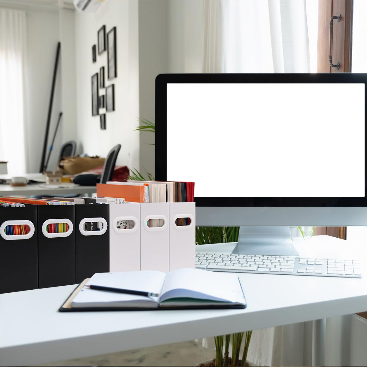 Aosric File Box for Hanging File Folders, Collapsible Cardboard Box