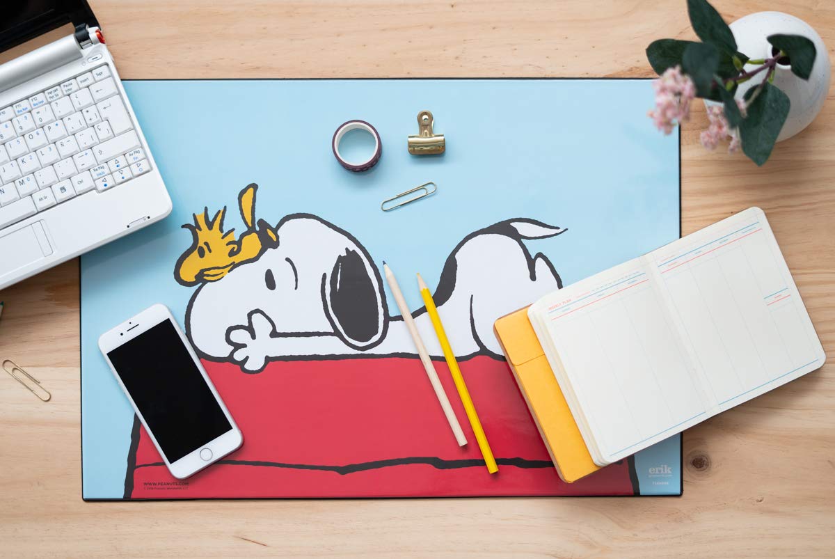 Grupo Erik Desk Mat - Snoopy Stationery | 13.5 x 19.5 inches - 34.5 x 49.5 cm Pad Desk Protector