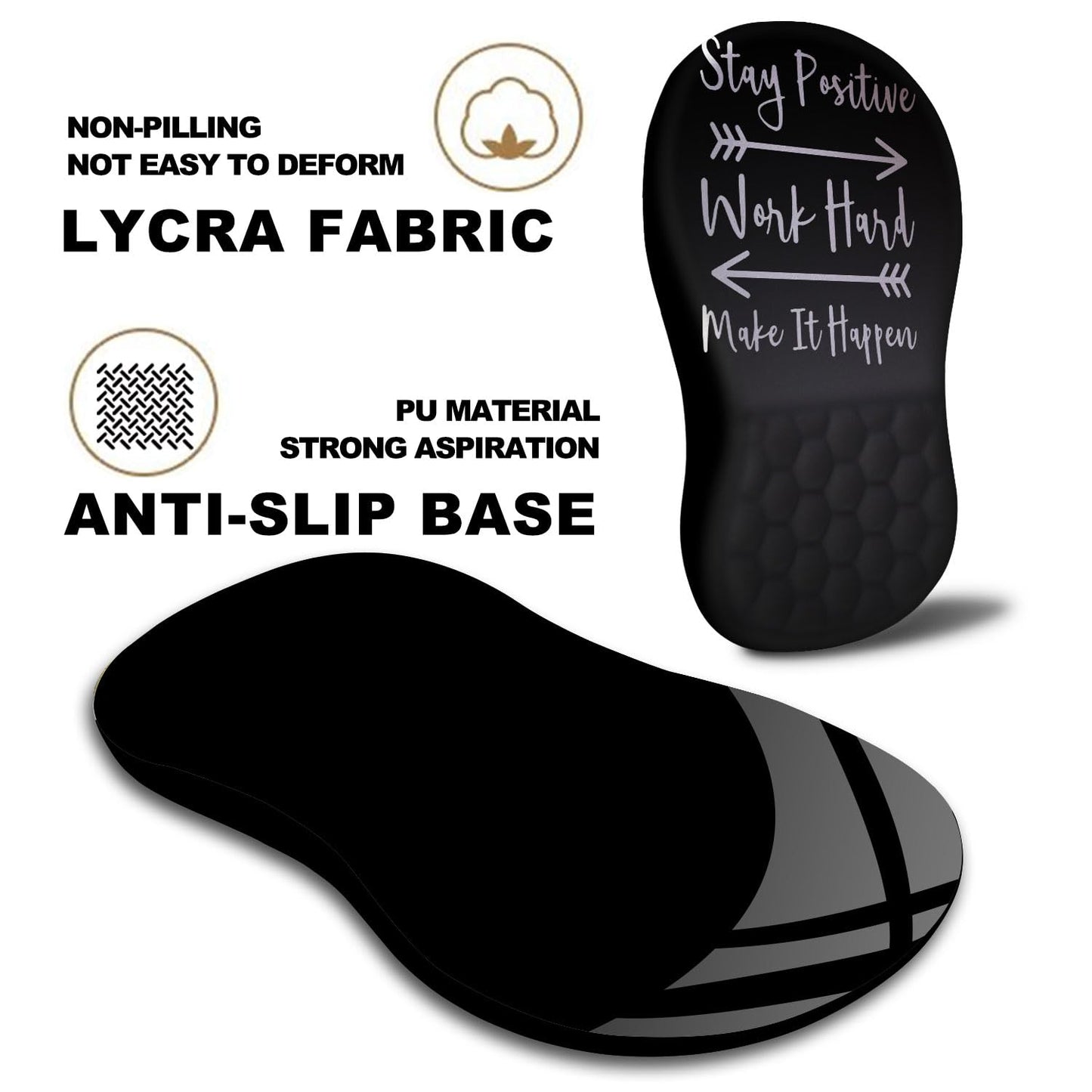 KUOSGM Mouse Pad Wrist Support, Ergonomic Mouse Pad with Massage Dot, Comfortable Computer Mouse